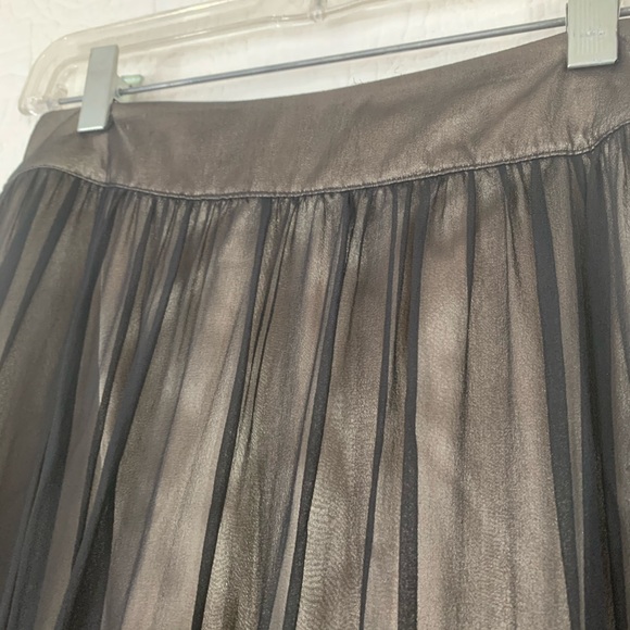 Tristan silk with black lace layers midi skirt - Picture 6 of 9